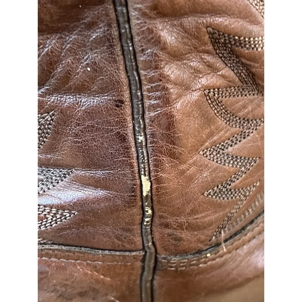 BROWN MADE IN USA VINTAGE NOCONA WESTERN COWBOY LEATHER BOOTS SIZE 10 D